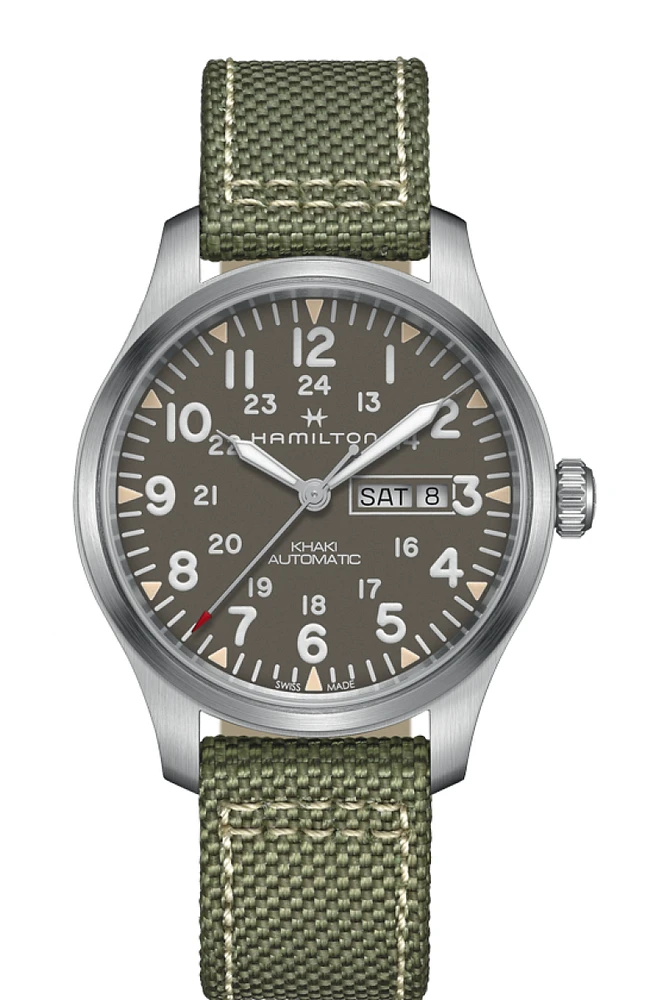 Khaki Field Grey Dial 42MM Day Date Automatic H70535081