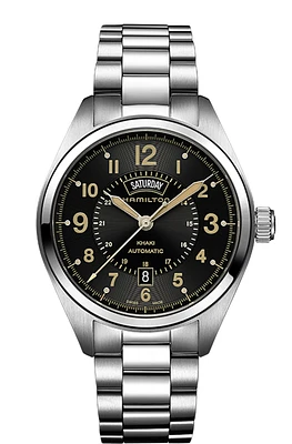 Khaki Field Black Dial 42MM Day Date Automatic H70505933