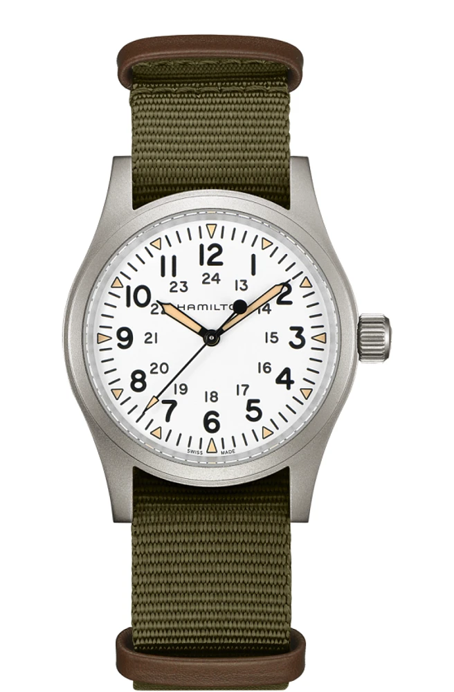 Khaki Field White Face 38MM Mechanical H69439411