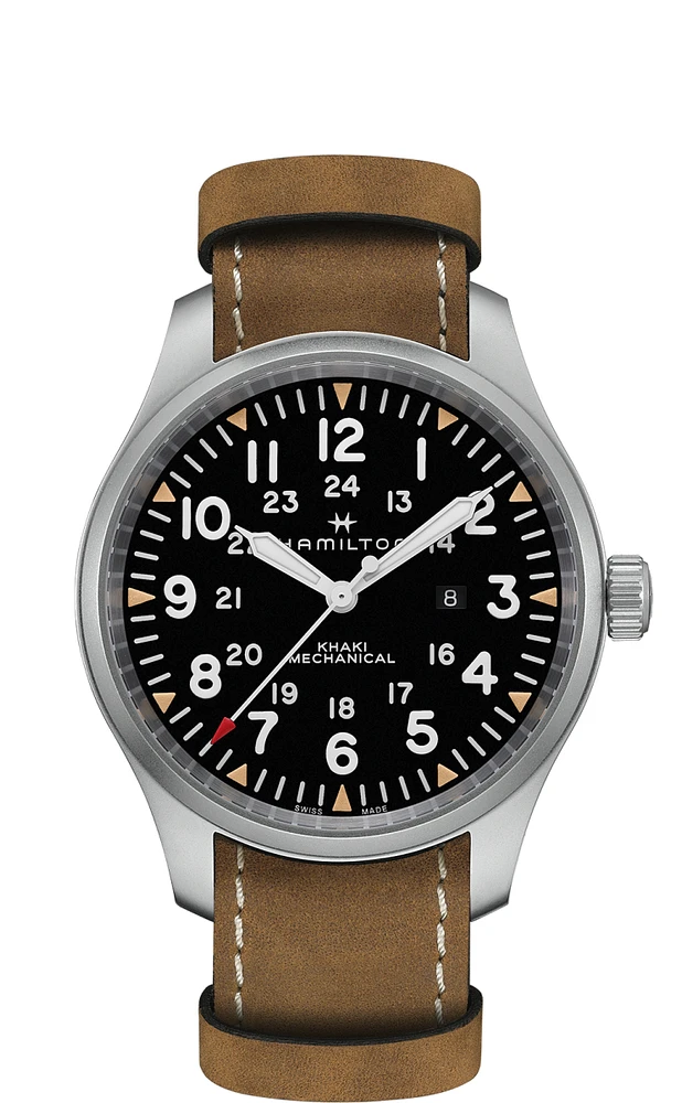 Khaki Field Black Dial 50MM Mechanical H69819530