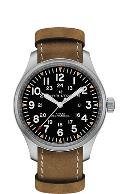 Khaki Field Black Dial 50MM Mechanical H69819530