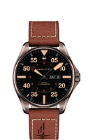 Khaki Pilot Black Dial 46MM Day Date Automatic H64705531