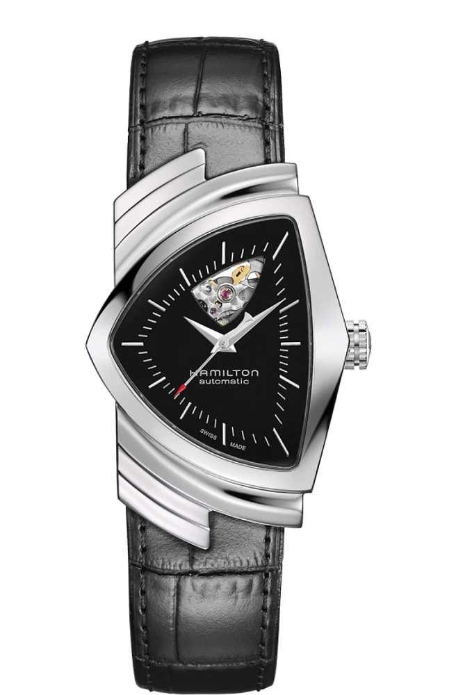 Ventura Open Heart Black Dial 35MM Automatic H24515732