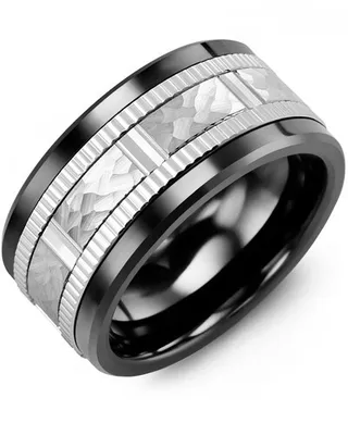 MLQ MOD - Men's Hammer Design Eternity Edges Wedding Ring