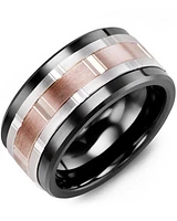 MJC MOD - Men's Wide Vertical Diamond Cut Wedding Band