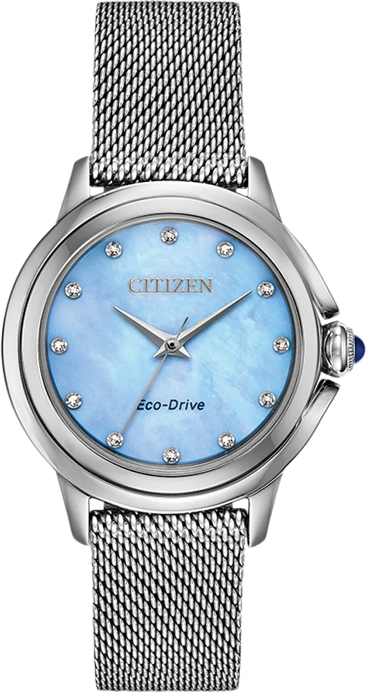 Ceci Mother of Pearl Dial 32MM Eco-Drive EM0790-55N