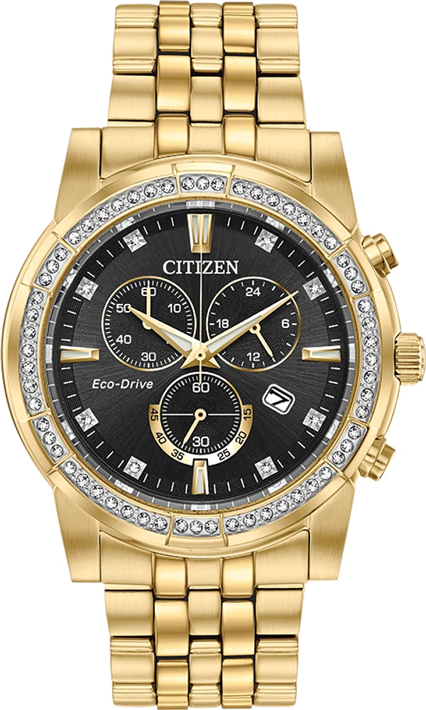 Citizen Crystal Black Dial 42MM Eco-Drive AT2452-52E