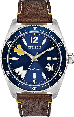 Mickey Mouse Vintage Sport Blue Dial 43MM Eco-Drive AW1599-00W