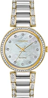 Silhouette Crystal Mother of Pearl Dial 28MM Eco-Drive EM0844-58D