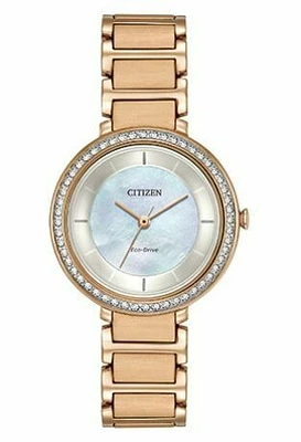 Silhouette Crystal Mother of Pearl Dial 30MM Eco-Drive EM0483-54D