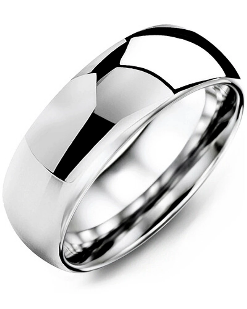 MGH - Men's Classic Wide Polished Tungsten Wedding Ring