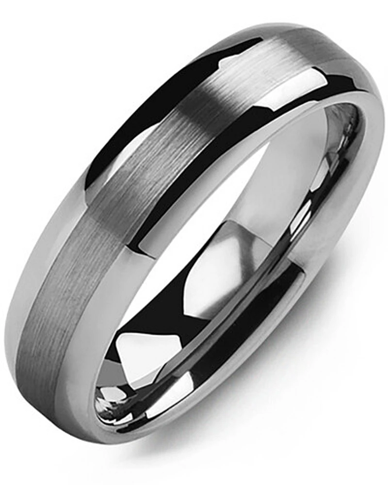 MGR - Men's Classic Thin Brushed Tungsten Wedding Ring