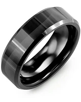 RGI - Men's Beveled Dual Finish Tungsten Wedding Ring