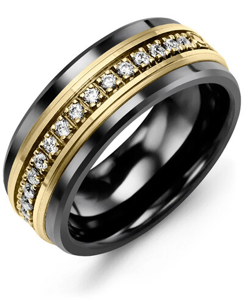 RLQ MOD - Men's Medium Eternity Diamond Wedding Band