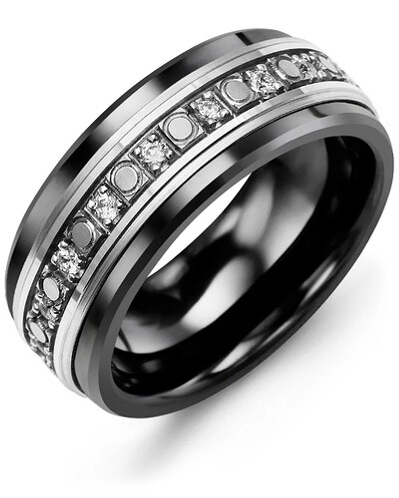 RLP MOD - Men's Medium Eternity Illusion Diamond Wedding Band