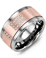 MJD MOD - Men's Wide Diamond Wedding Band