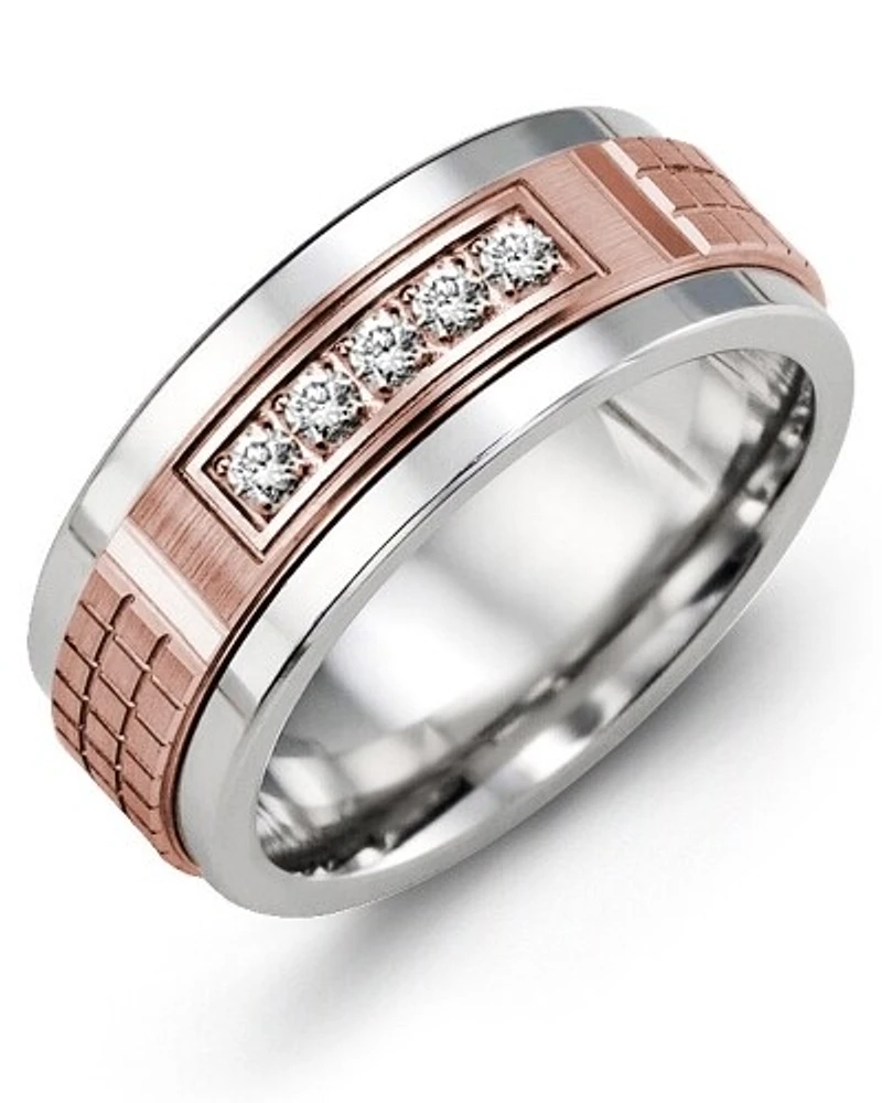 MKC MOD - Men's Carved Diamond Wedding Band