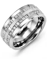 MBV MOD - Men's Outer Trio Diamonds Wedding Band