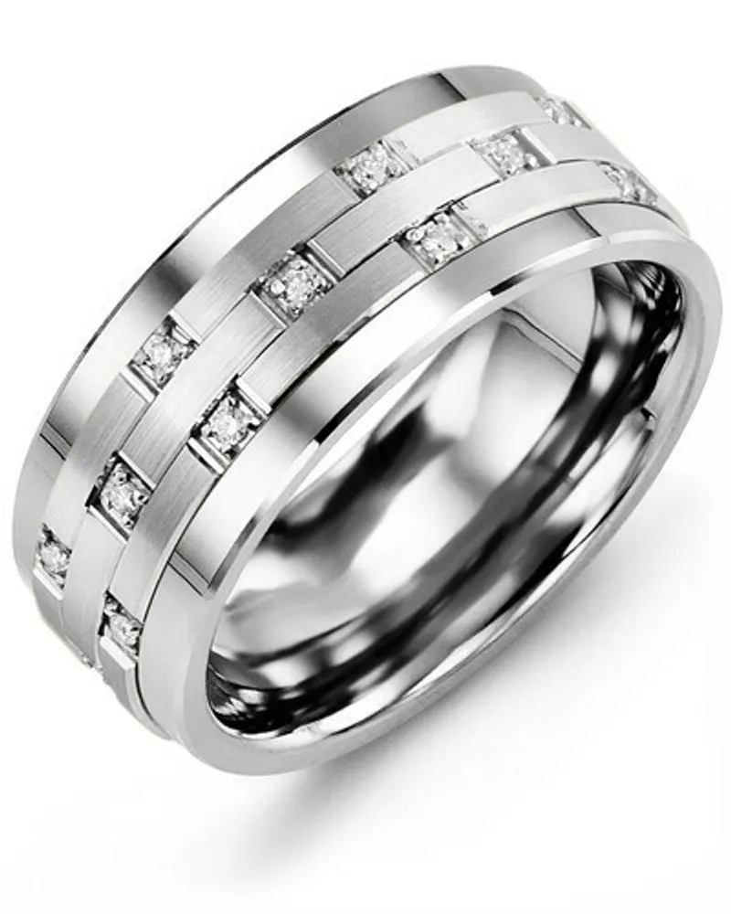 MBS MOD - Men's Scattered Diamond Wedding Ring