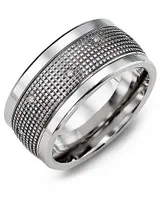 MJX MOD - Men's Carved Pattern Diamond Wedding Band