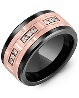 MKV MOD - Men's Large Diamonds Centerpiece Wedding Ring