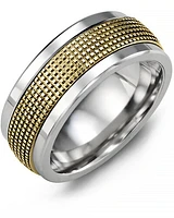 MKG MOD - Men's Infinity Carved and Textured Wedding Ring