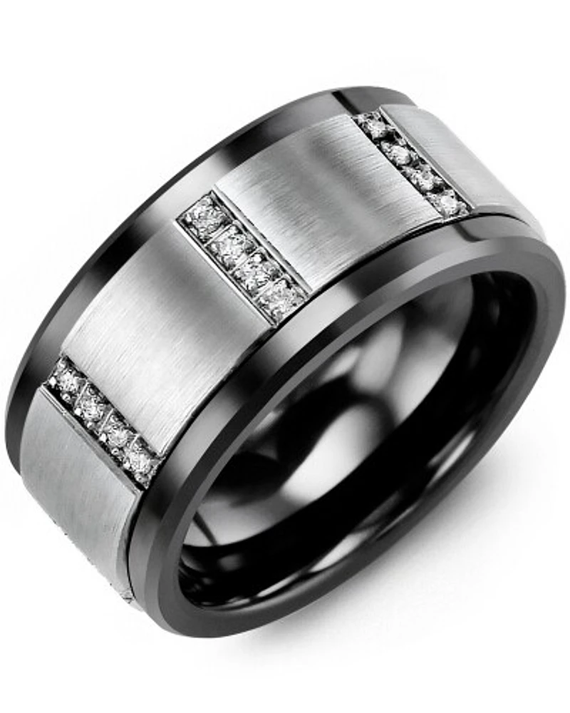 MLJ MOD - Men's Quad Diamond Wedding Ring