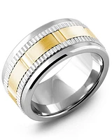 MLD MOD - Men's Wide Eternity Grooved Wedding Band