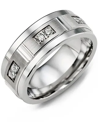 MKD MOD - Men's Quad Duo Diamond Wedding Ring