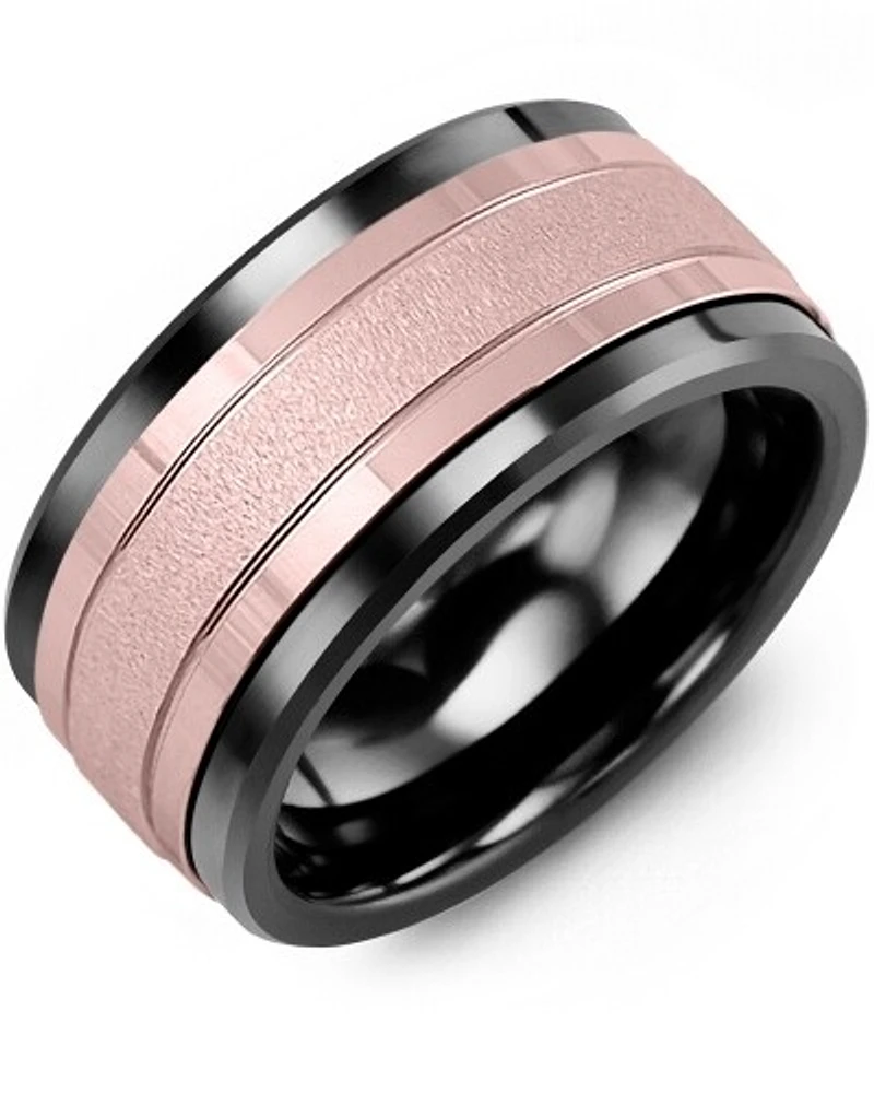 MLN MOD - Men's Textured Polished Wedding Ring