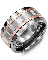 MJP MOD - Men's Multi-Faceted Wide Wedding Band