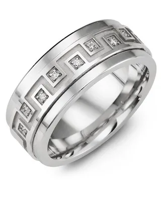 MJI MOD - Men's Geometric Greek Design Wedding Ring