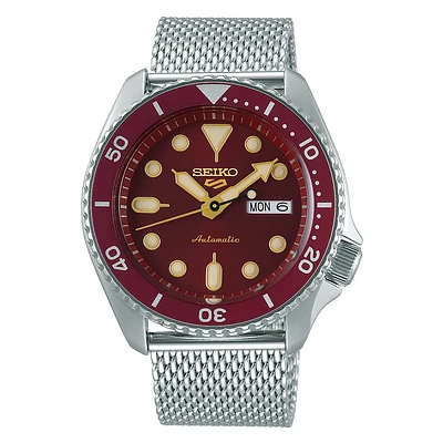 Seiko 5 Sports Red Dial 43MM " Suits Style " Automatic SRPD69K1