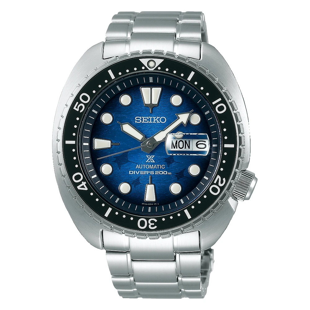 Seiko Prospex Blue Dial 45MM Save the Ocean Manta Ray " Turtle " Automatic SRPE39K1