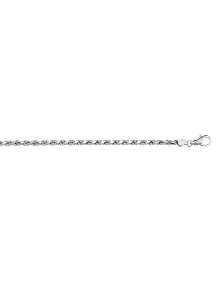 White Gold Rope Anklet 14KT