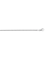 White Gold Solid Diamond Cut Rope Anklet