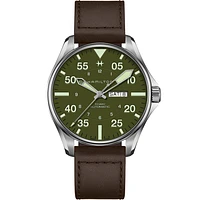 Khaki Aviation Green Dial 46MM Automatic Pilot Schott NYC - Limited Edition H64735561