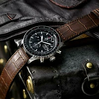 Khaki Aviation Black Dial 44MM Converter Automatic Chrono  H76726530