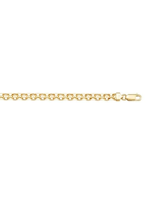 Yellow Gold Solid Bismark Link Anklet