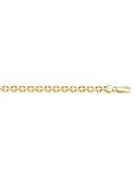 Yellow Gold Solid Bismark Link Anklet