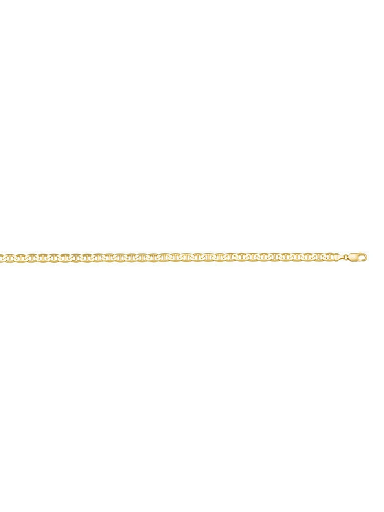 Yellow Gold Solid Flat Anchor Link Anklet 10KT