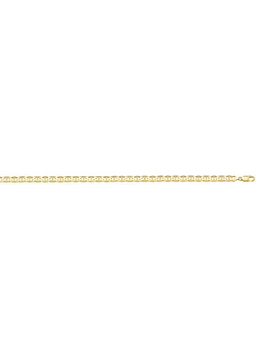 Yellow Gold Solid Flat Anchor Link Anklet 10KT