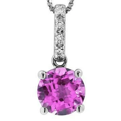 Topaz Pendant with Diamond Bail 14KT Gold