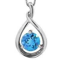 Topaz Teardrop Pendant 14KT Gold