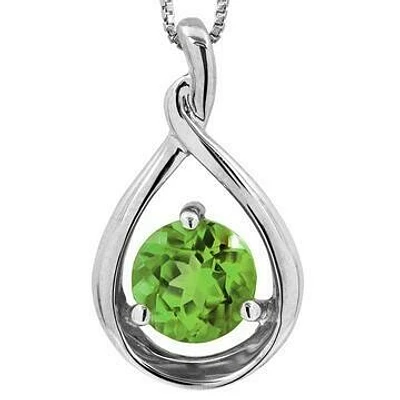 Peridot Teardrop Pendant 14KT Gold