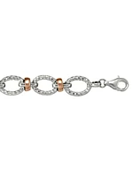 Pink And White Gold Hollow Link 10KT