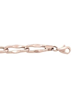 Pink Gold Fancy Hollow Link Bracelet 14KT