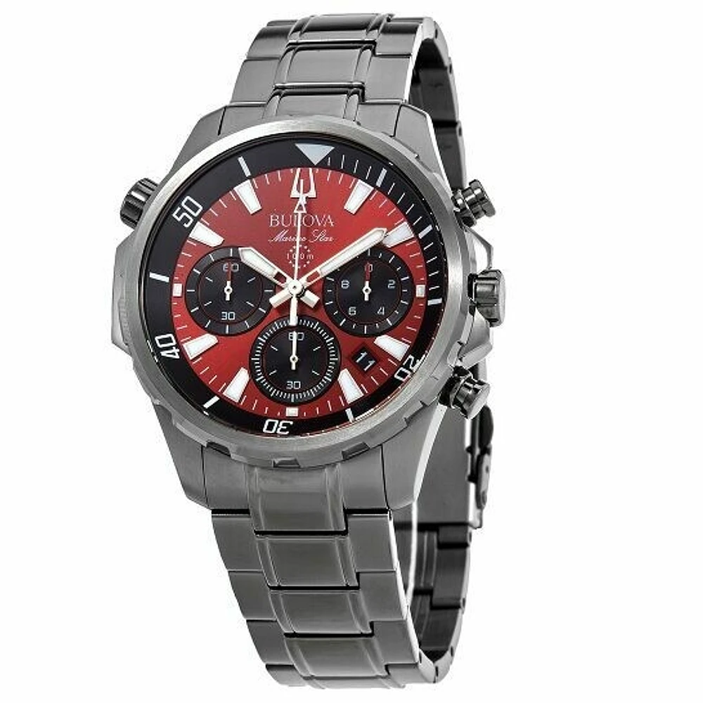 Marine Star Chronograph Red Dial 43MM Quartz 98B350