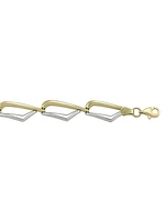 Yellow & Gold Two Tone Hollow Fancy Bracelet 14KT