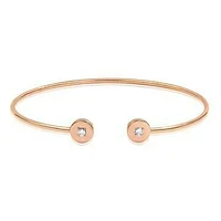 Diamond Open Bangle Rose Gold